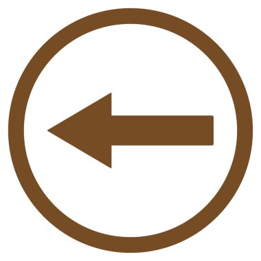 Left Rounded Arrow Flat Vector Symbol