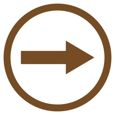 Right Rounded Arrow Flat Vector Symbol