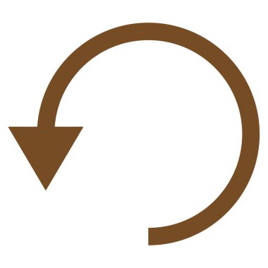 Saatin tersi yönde düz vektör Sembol döndürme