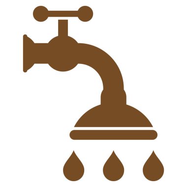 duş tap düz vektör sembolü