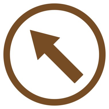 Up-Left Rounded Arrow Flat Vector Symbol