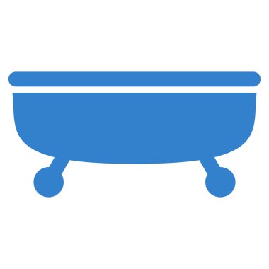 Küvet düz vektör simgesi