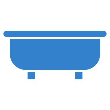 Küvet düz vektör simgesi