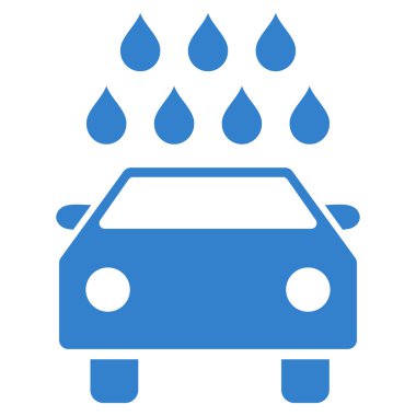 Araba duş düz vektör simgesi