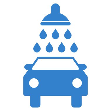 Oto yıkama düz vektör simgesi