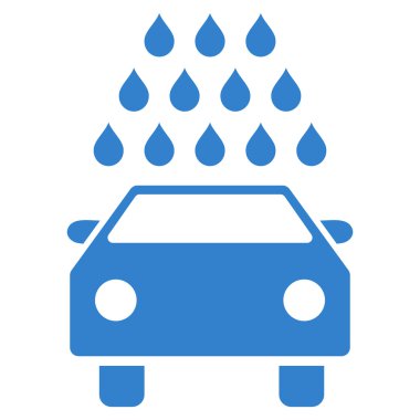 Oto yıkama düz vektör simgesi