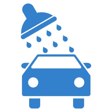 Oto yıkama düz vektör simgesi