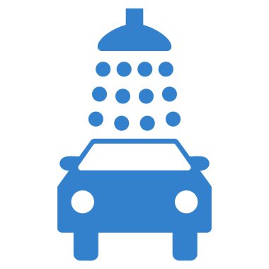 Oto yıkama düz vektör simgesi