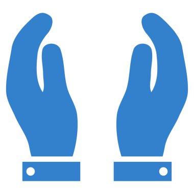 Bakım el düz vektör simgesi