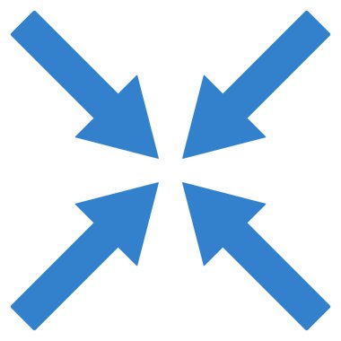 Center Arrows Flat Vector Symbol