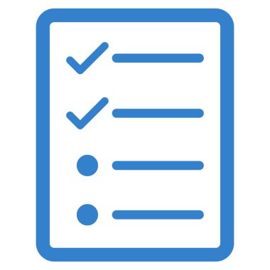 Checklist Page Flat Vector Symbol