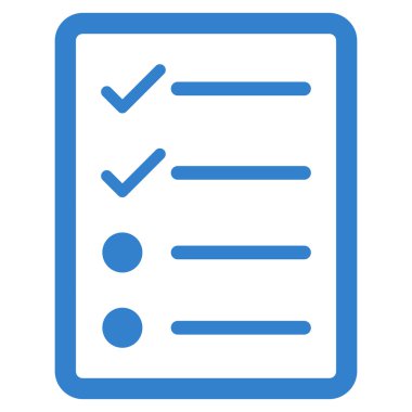 Checklist Page Flat Vector Symbol