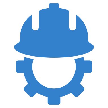 Geliştirme kask düz vektör simgesi