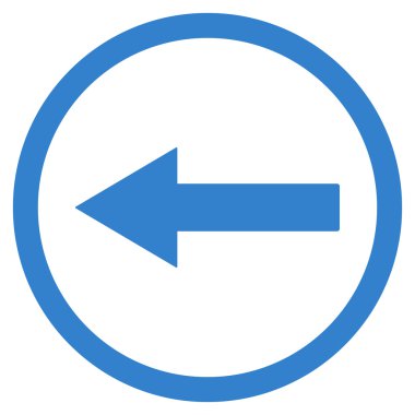 Left Rounded Arrow Flat Vector Symbol