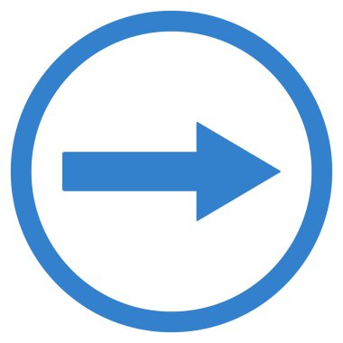Right Rounded Arrow Flat Vector Symbol