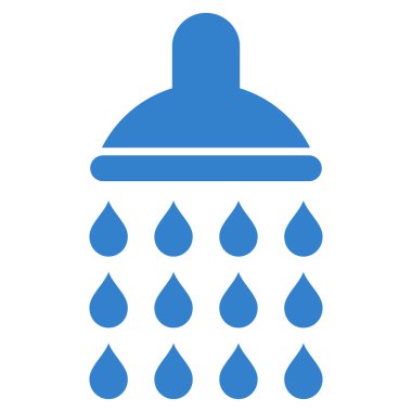 Duş düz vektör simgesi