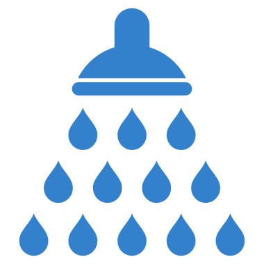 Duş düz vektör simgesi