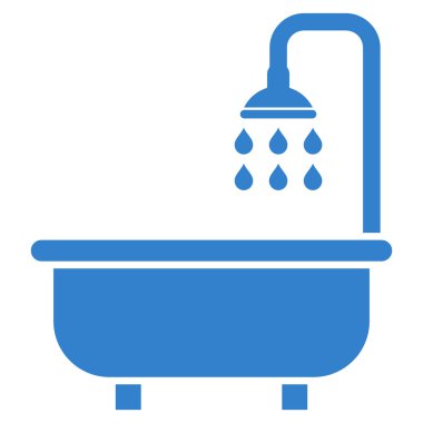 Duş banyo düz vektör simgesi