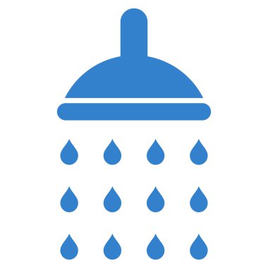 Duş düz vektör simgesi