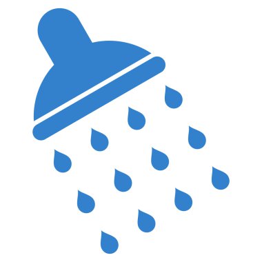 Duş düz vektör simgesi