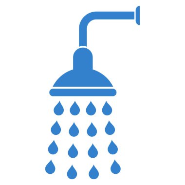 Duş düz vektör simgesi