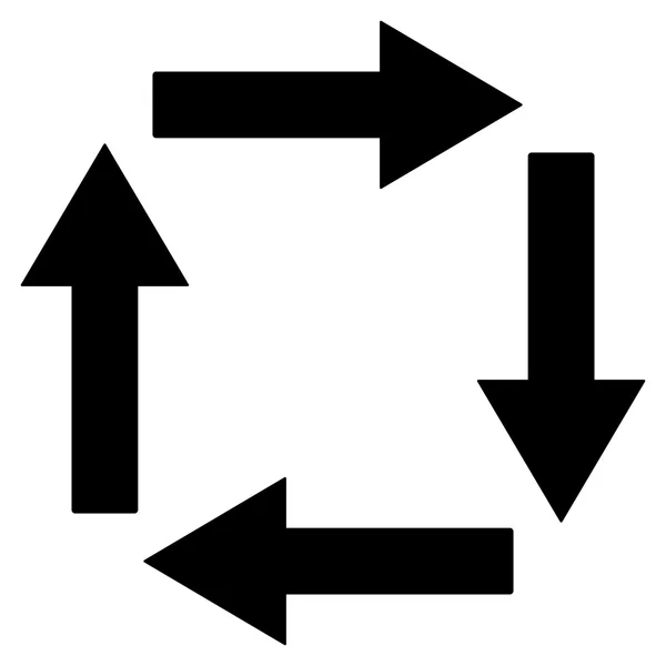 Flèches de circulation Symbole vectoriel plat — Image vectorielle