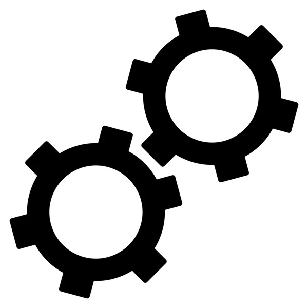 Getriebe flacher Vektor Symbol — Stockvektor