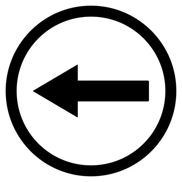 Left Rounded Arrow Flat Vector Symbol — Διανυσματικό Αρχείο