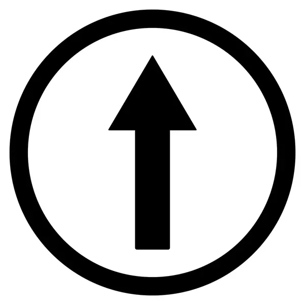 Символ вектора плоской стрелы вверх по округлой стреле — стоковый вектор