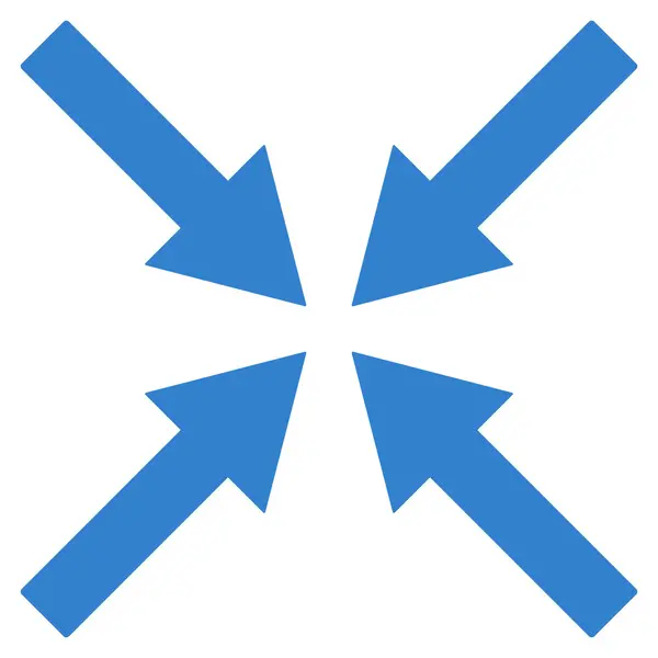 Center Arrows Flat Vector Symbol — Wektor stockowy