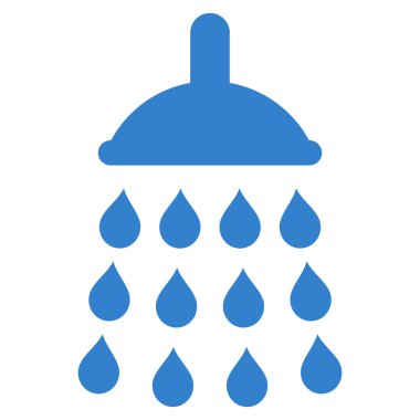 Duş düz vektör simgesi