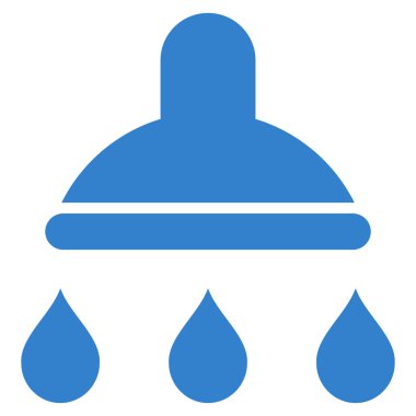 Duş düz vektör simgesi