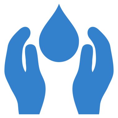 Su bakımı düz vektör simgesi