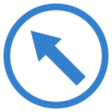 Up-Left Rounded Arrow Flat Vector Symbol