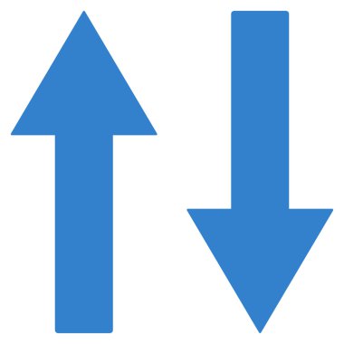 Vertical Flip Arrows Flat Vector Symbol