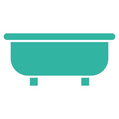 Küvet düz vektör simgesi