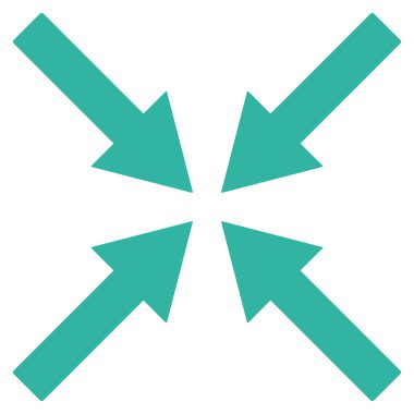 Center Arrows Flat Vector Symbol