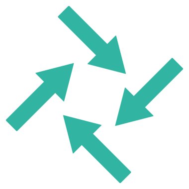 Centripetal Arrows Flat Vector Symbol