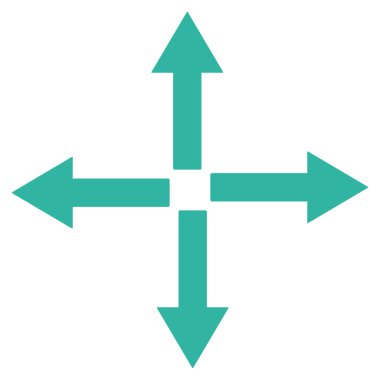 Genişletin okları düz vektör simgesi