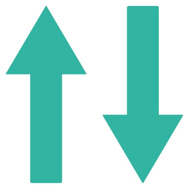 Vertical Flip Arrows Flat Vector Symbol