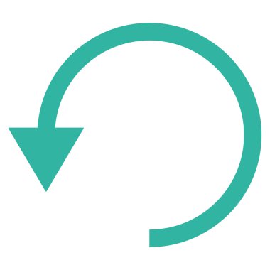 Saatin tersi yönde düz vektör Sembol döndürme