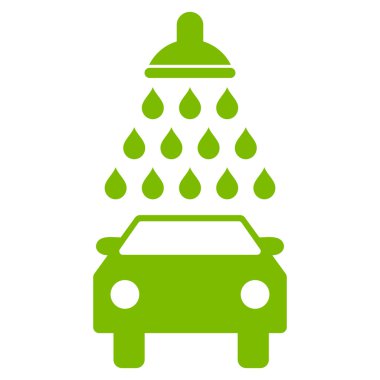 Araba duş düz vektör simgesi