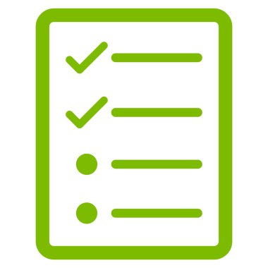 Checklist Page Flat Vector Symbol