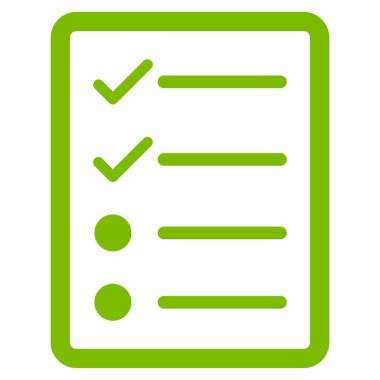 Checklist Page Flat Vector Symbol