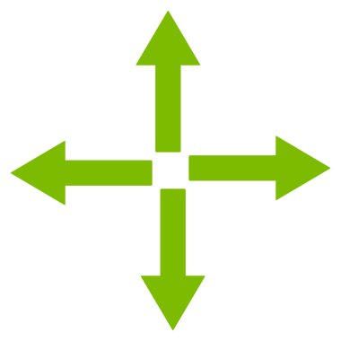 Genişletin okları düz vektör simgesi