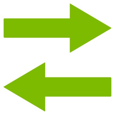 Horizontal Flip Arrows Flat Vector Symbol