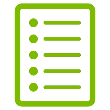 List Page Flat Vector Symbol