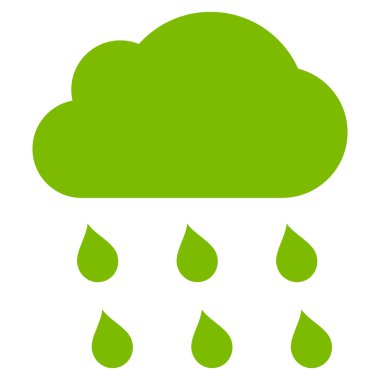 Yağmur bulutu düz vektör simgesi