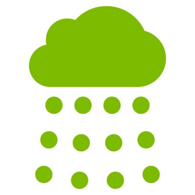 Yağmur bulutu düz vektör simgesi