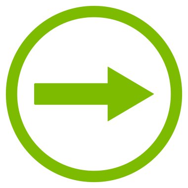 Right Rounded Arrow Flat Vector Symbol